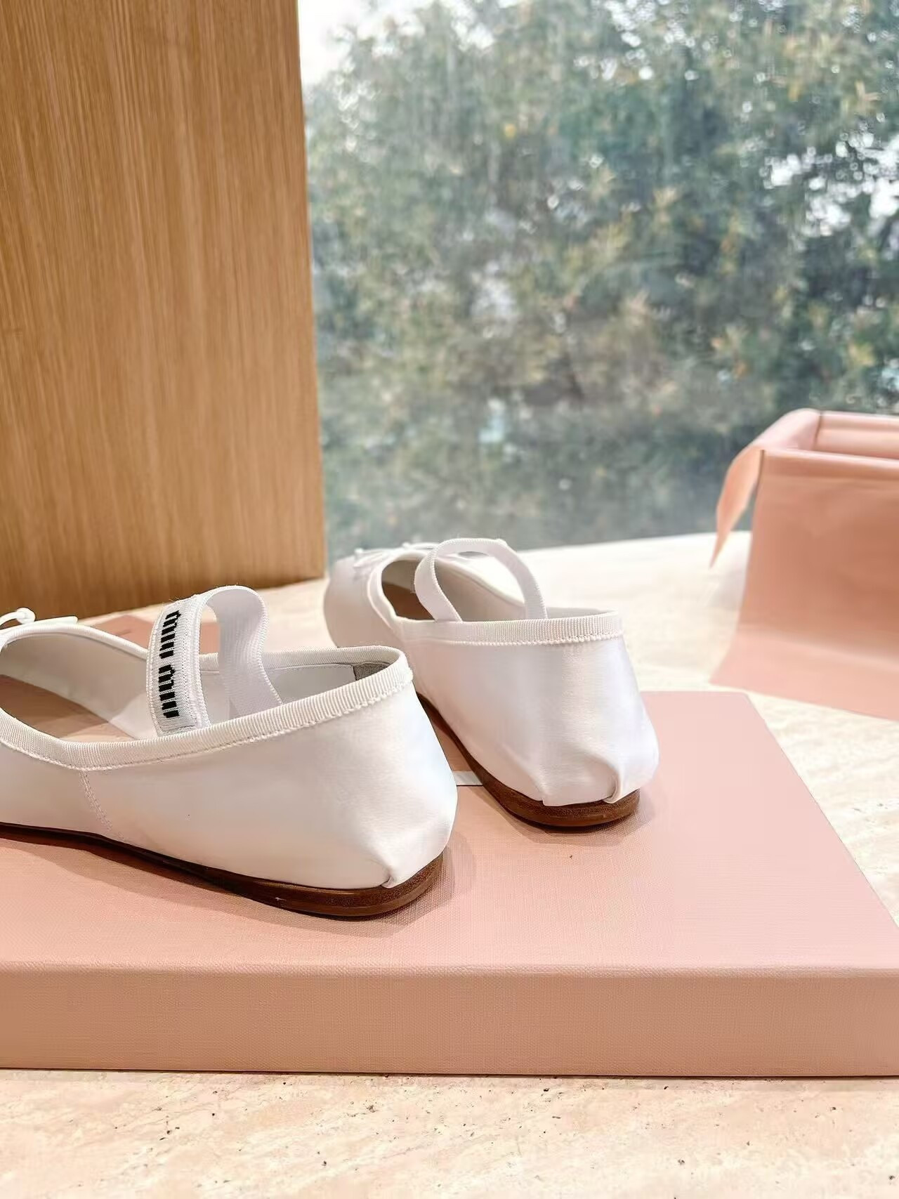 UA Miu Miu Satin Ballerinas