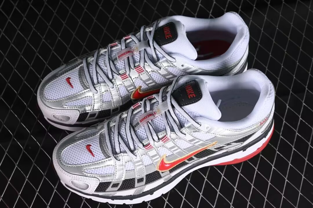 UA Nike P-6000 White Gold Red