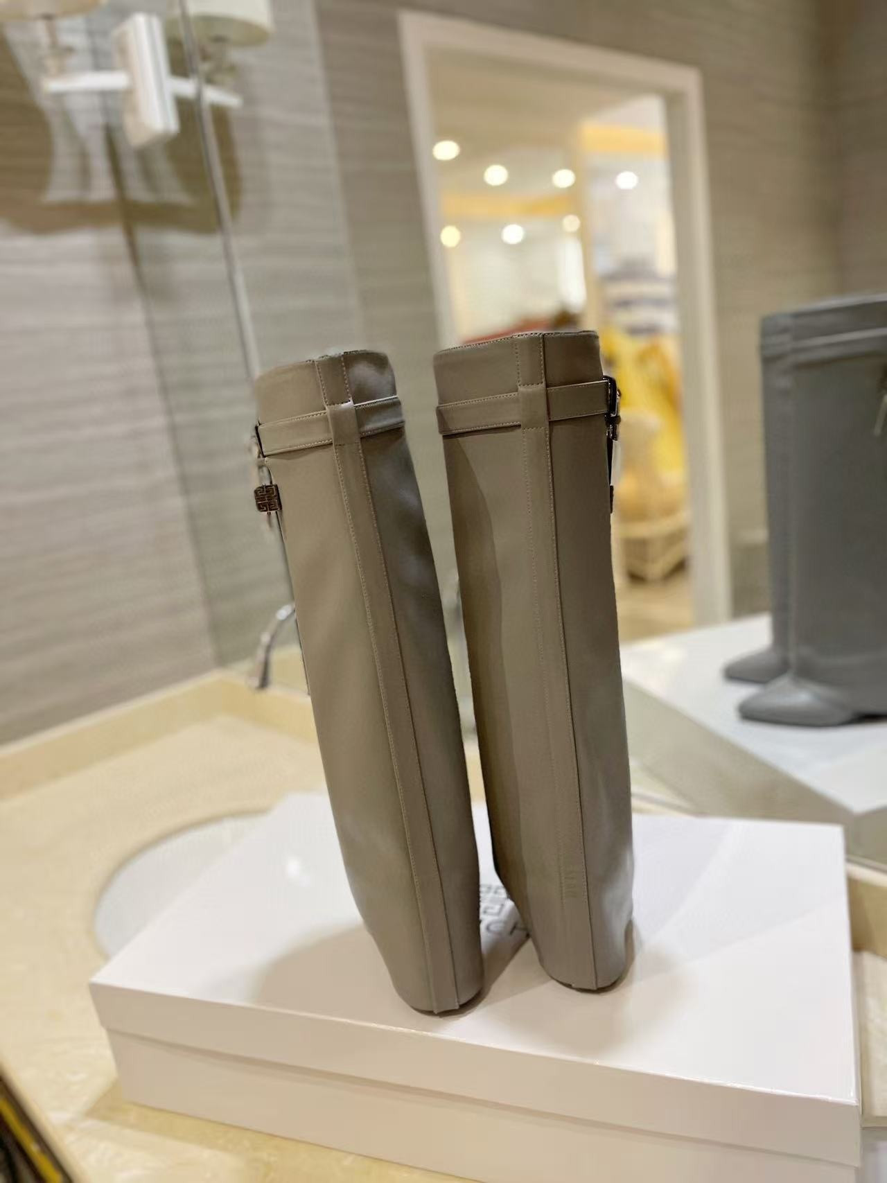 UA Givenchy Shark Lock boots in leather