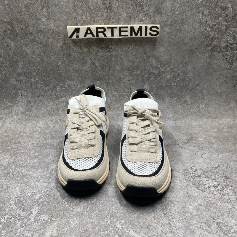 Channel Blended Fabrics Street Style Plain Sock Sneakers