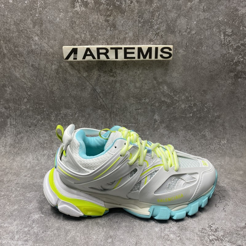 Balenciga Track White Neon Yellow