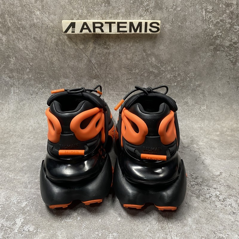 Balmain Neoprene And Leather Unicorn Low Top Sneakers