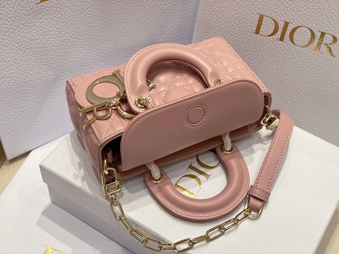 D*or mini lady d-joy bag pink 16 x 9 x 5 cm