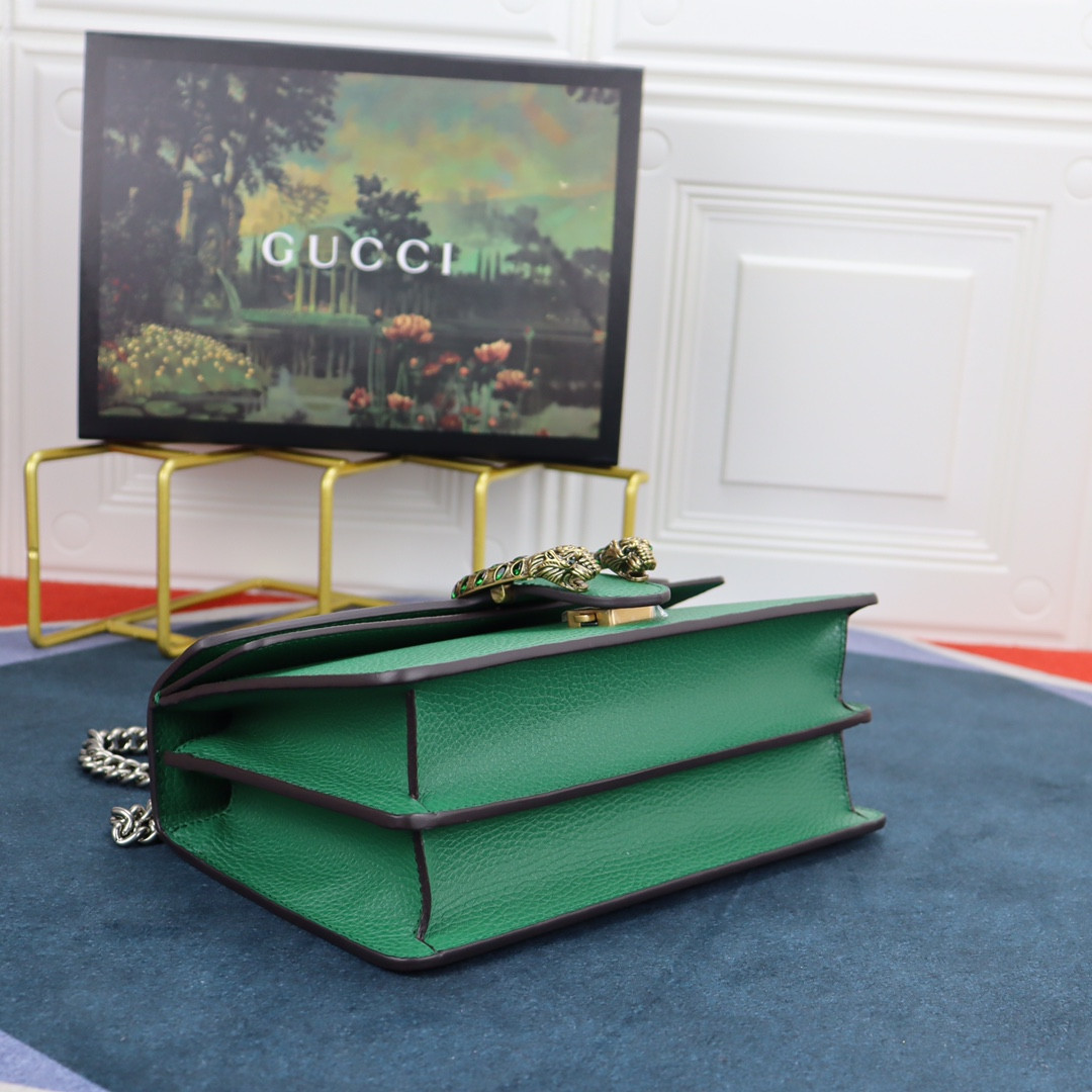 G*u*i dionysus small shoulder bag green 28x18x9cm