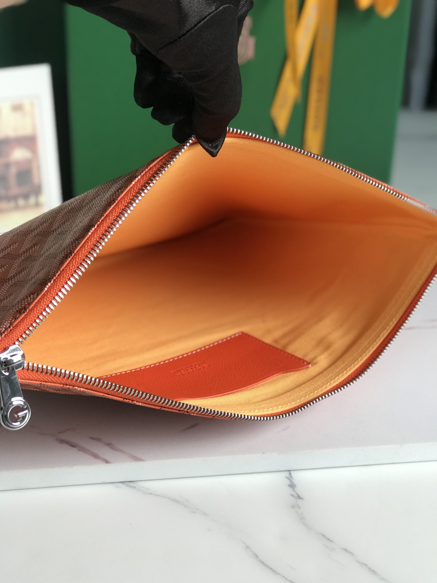 Go*ard Go*ardine senat mm pouch palladium hardware 36x26x0.5cm