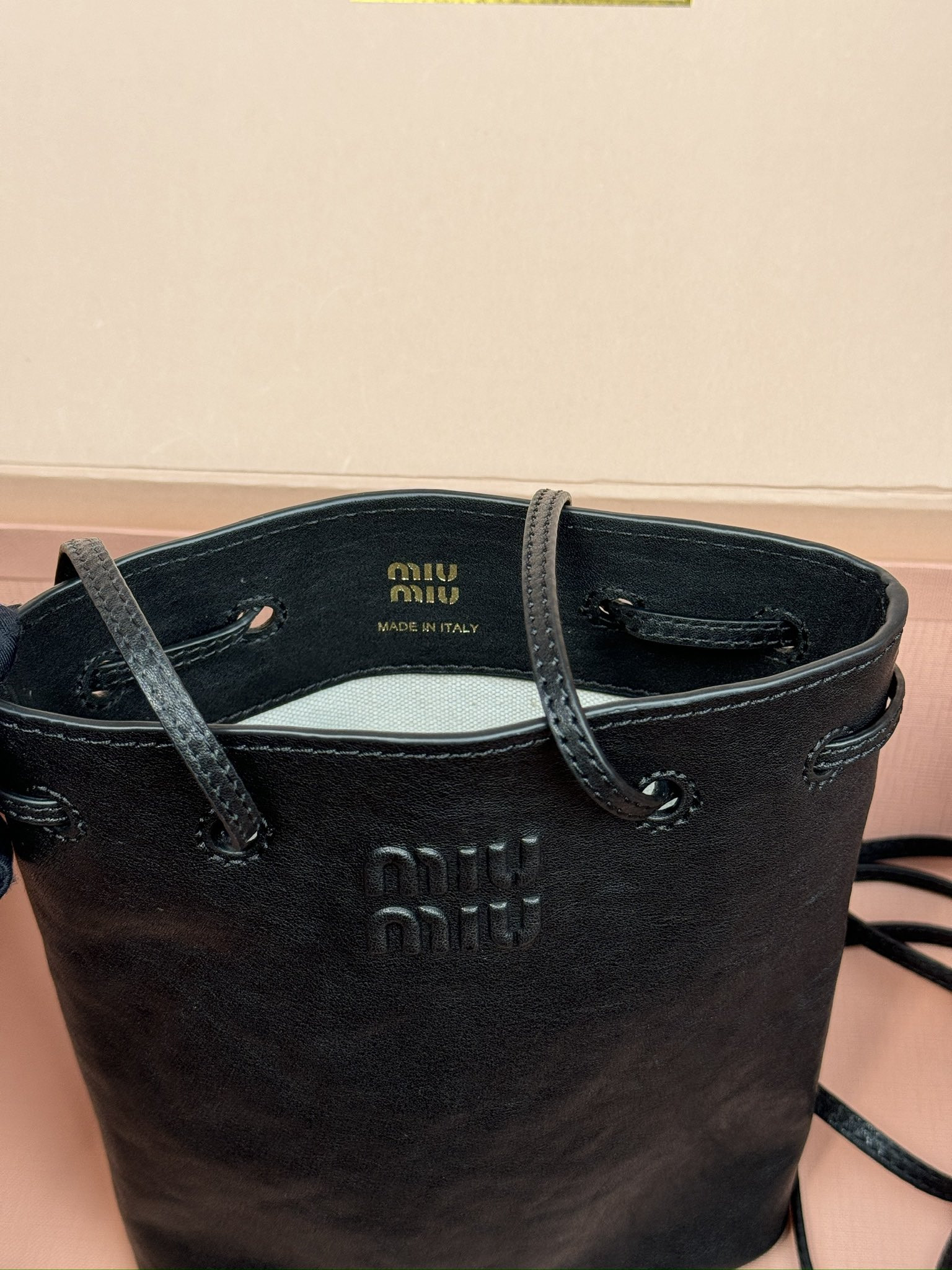 Miu Miu Nappa leather mini bag  17x14x6cm