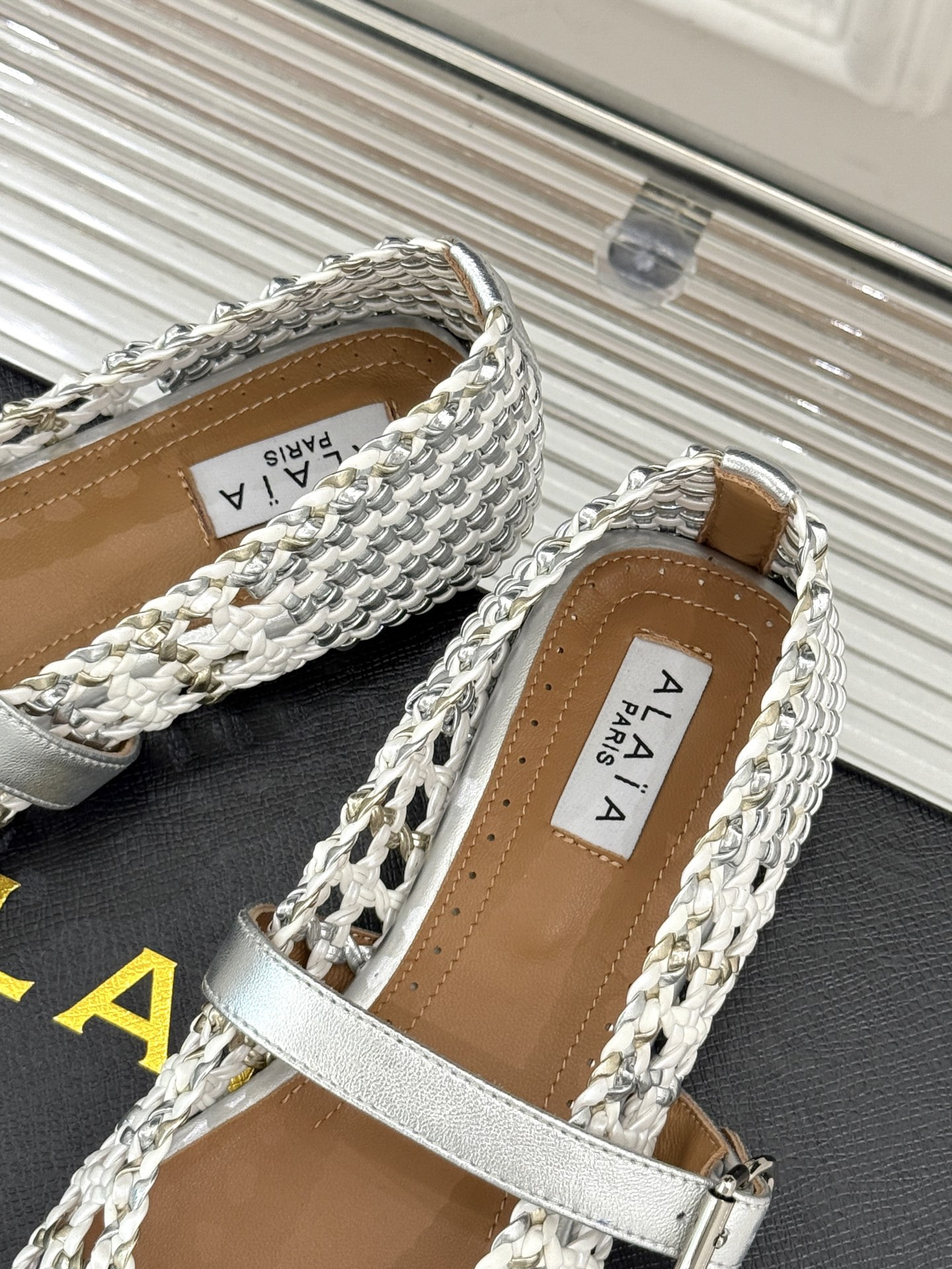 UA Alaïa Hollow Woven Mary Jane Flats(Customized Size 7-10 days production time)