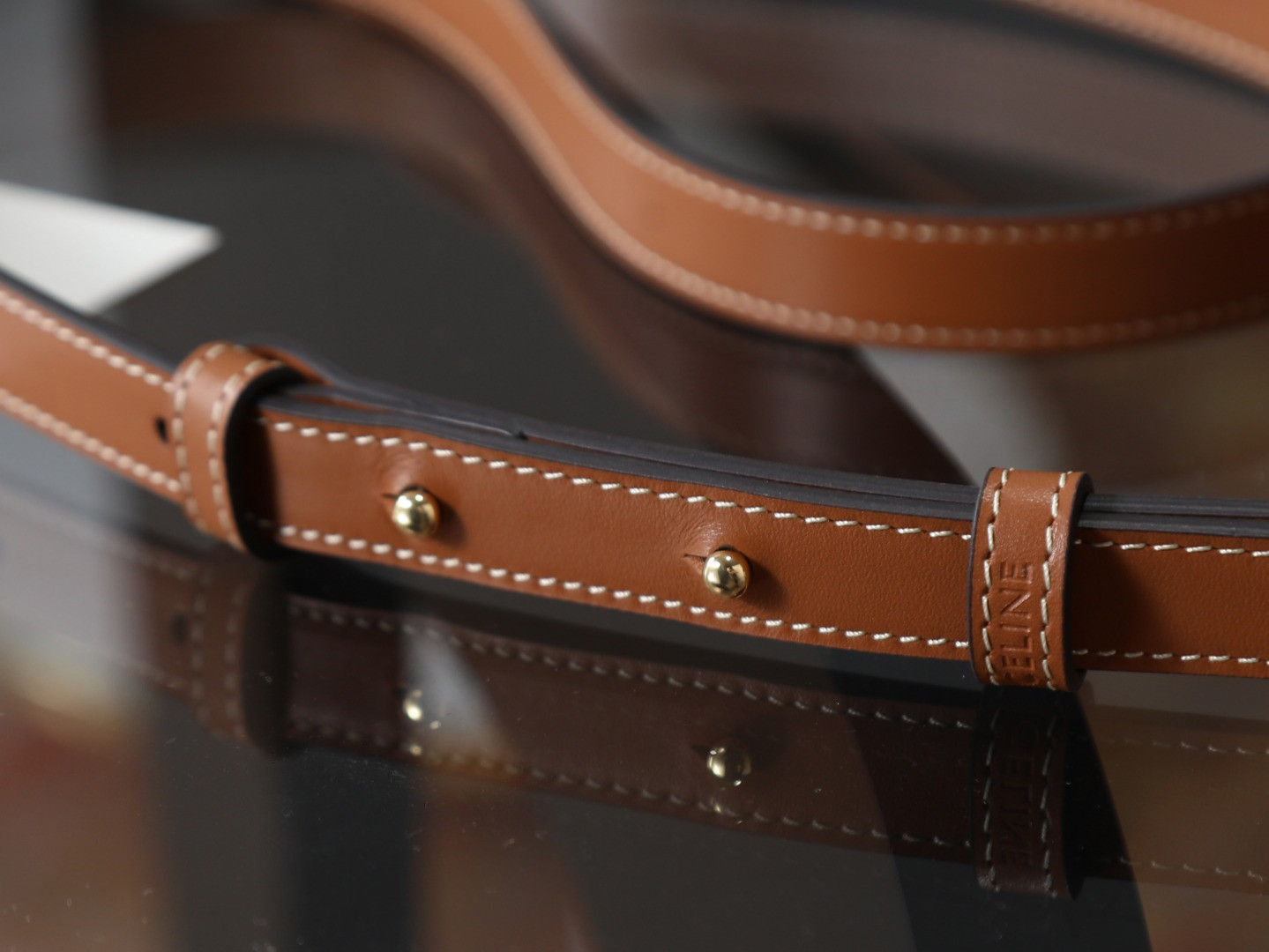 Ce**e soft shopper bag in triomphe canvas and calfskin 32.5x24.5x14cm